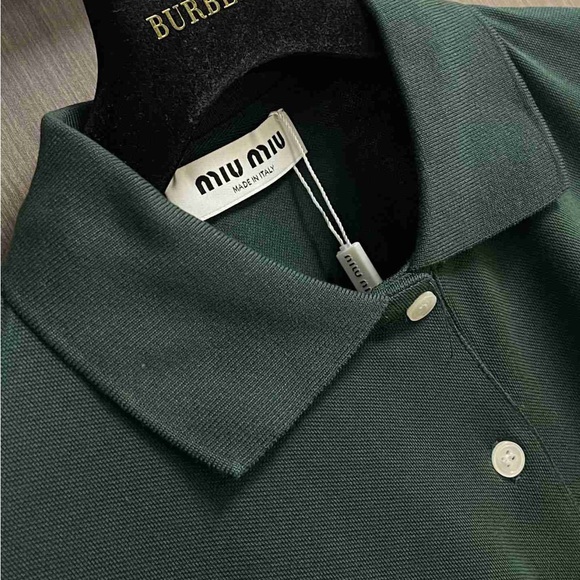 Miu Miu Forest Green Long Sleeve Top - Picture 3 of 8